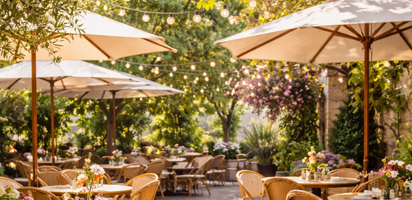 zonnig terras