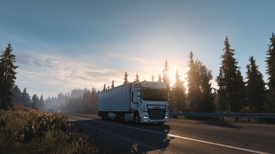 vrachtwagen op de weg